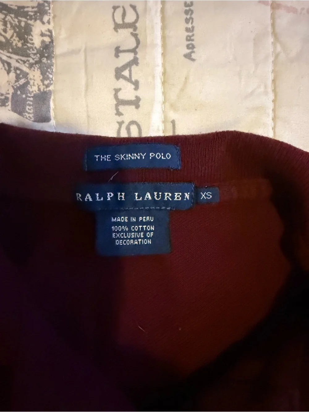 Ralph Lauren Maroon Polo Shirt with Pony Logo